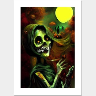 Halloween digital painting Posters and Art